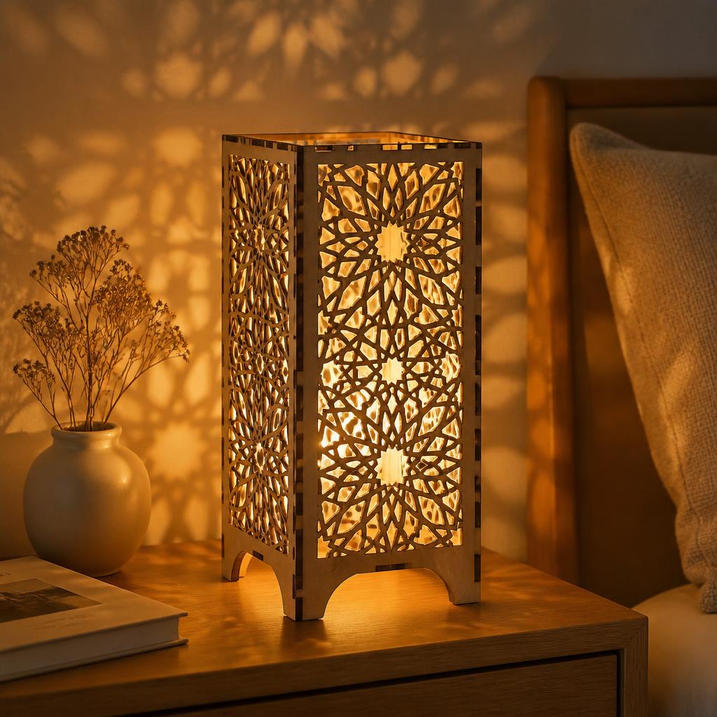 Laser-cut lamp
